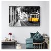 Stampe Piastrelle Portoghesi Porta Blu Vintage Arte da Parete Pittura su Tela Fotografia di Città Decorazione per la Casa Lisbona Portogallo Poster Mappa della Città