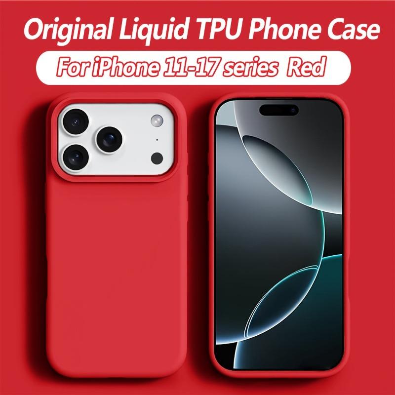 

Liquid Silicone Shockproof Phone Case For iPhone 17 16 12 15 14 13 Pro Max 17Pro Air Original Candy Color Protective Soft Cover For iPhone 17Pro Max