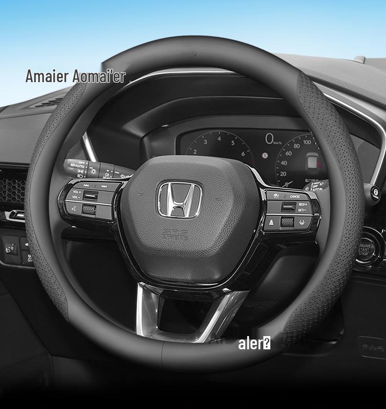 Ultra-thin Leather Steering Wheel Cover for Honda Accord, Civic, CRV, Inspire, Fit, URV, Geely, XRV