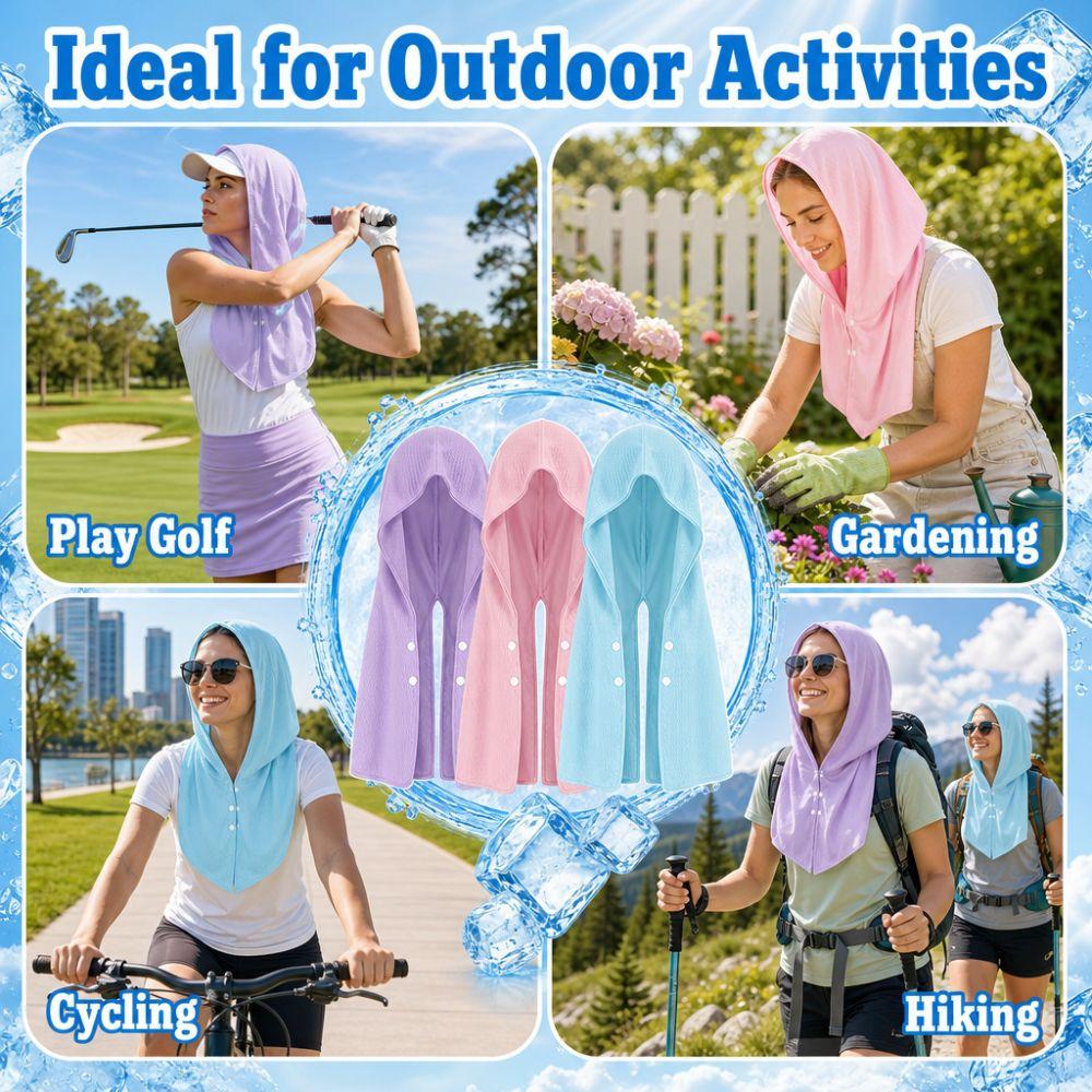 Quick Drying Cooling Hoodie Towels UV Protection Absorbent Towels Cooling Towel Wraps  Outdoor