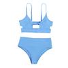 Damski modny top z dekoltem w kształcie litery U + majtki strój kąpielowy bikini
