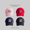 Cute red dog baseball cap female niche retro versatile face small big head circumference peaked cap tide