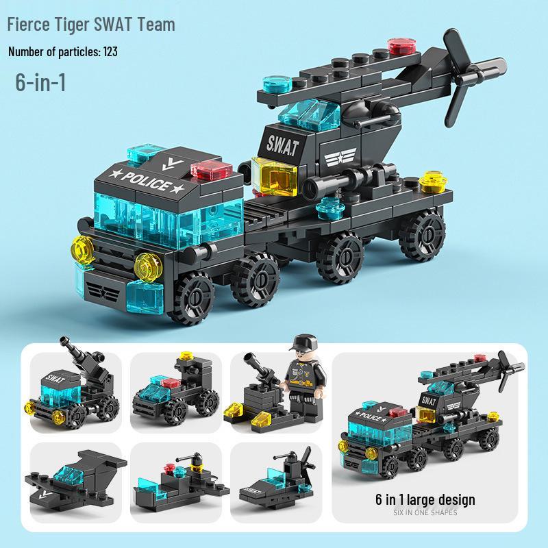 Military & Emergency Vehicles Building Blocks - Compatible with Lego, Educational & Transformable for Kids.