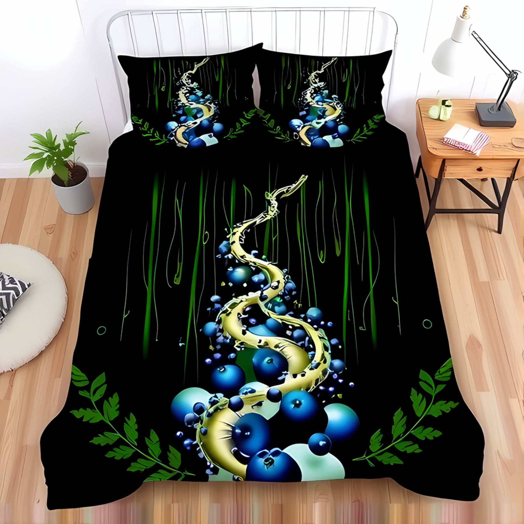 

Blueberry Duvet Cover Set Rustic Wooden Design With Elegant Scripted Accent Cozy Bedding For Inviting Bedroom Ambiance Warm EU Single(135*200cm)3pcs