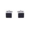 New Simple Geometric Versatile Square Alloy Black Cufflinks Factory Direct Sales Sleeve Stud Accessories
