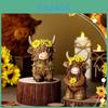 Delightful Brown Resin Highland Cow Figurine Perfect For Home Decor And Gifts