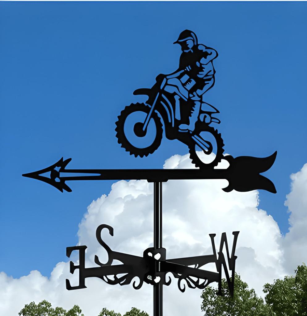 Decorative Iron Weather Vane - Outdoor Metal Roof Ornament