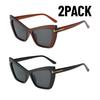 2PACK New Oversized Square Gradient Sunglasses for Women Thick Fashion Big Frame Shades Trendy UV400 Shades Sunglasses
