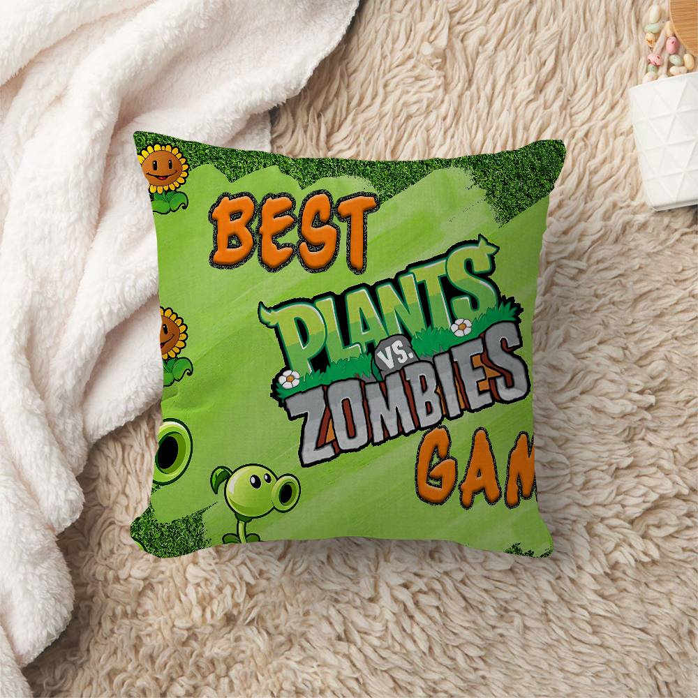 Classic Game P-Plants Vs Z-Zombies Personalized Pillow Cover Kids Bedroom Wild Party Decor Pillowcase Kid Birthday Shower Gift