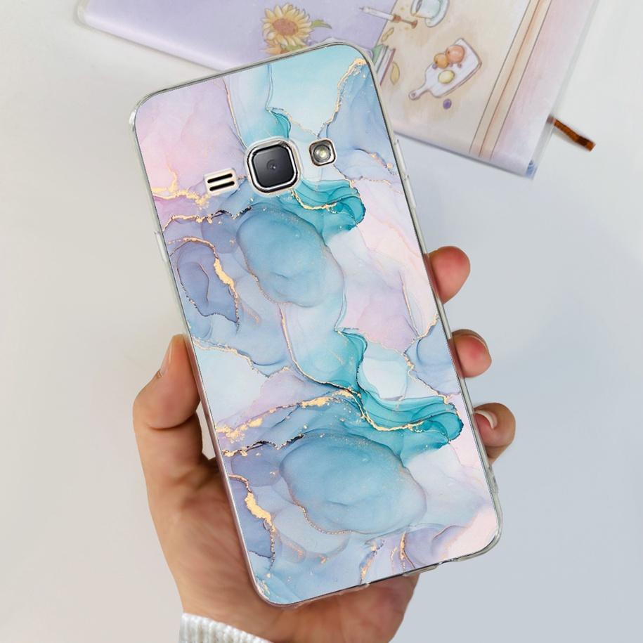 For Samsung J1 2016 Case SM-J120F Cover Fashion Marble Flower Soft Silicone Phone Cover For Samsung J1 Mini J105F J 1 2016 Funda