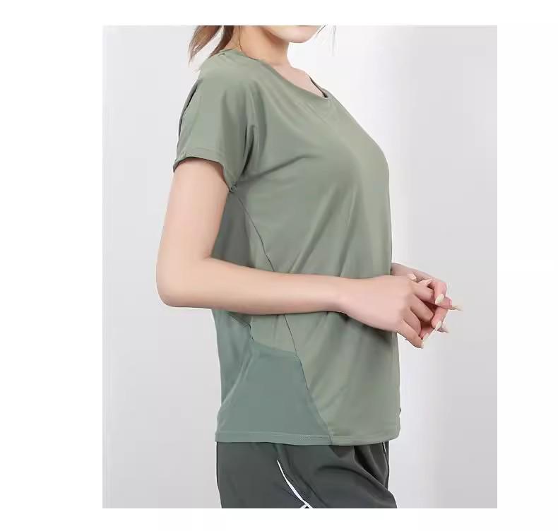 Damen Schnelltrocknendes Rückenfreies Yoga-T-Shirt - Atmungsaktiv, Locker Geschnitten, Kurzärmlige Sommer-Aktivbekleidung