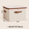 Large Capacity Foldable Storage Box with Soft Lid: Portable Organizer for Household and Document Storage