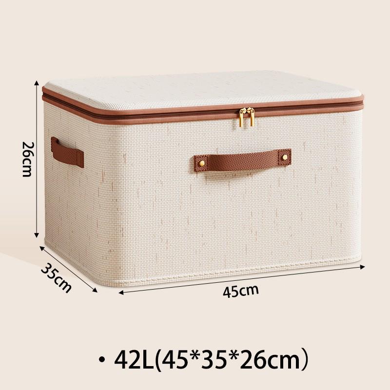 Large Capacity Foldable Storage Box with Soft Lid: Portable Organizer for Household and Document Storage
