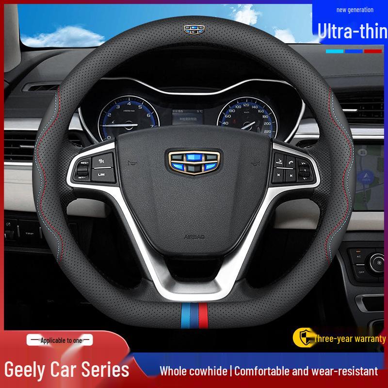 Universal Steering Wheel Cover for Geely Vision X3, X6, Xingyue L, Emgrand S, GSGL, Binyue, Boyue X, Binrui - All-Season Fit