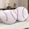 Kids' Ball Plush Pillow - Compressible Soft Long-Haired Soccer, Basketball, Baseball & Stuffed Animal Bed Cushion with Team Logos-Like Patterns