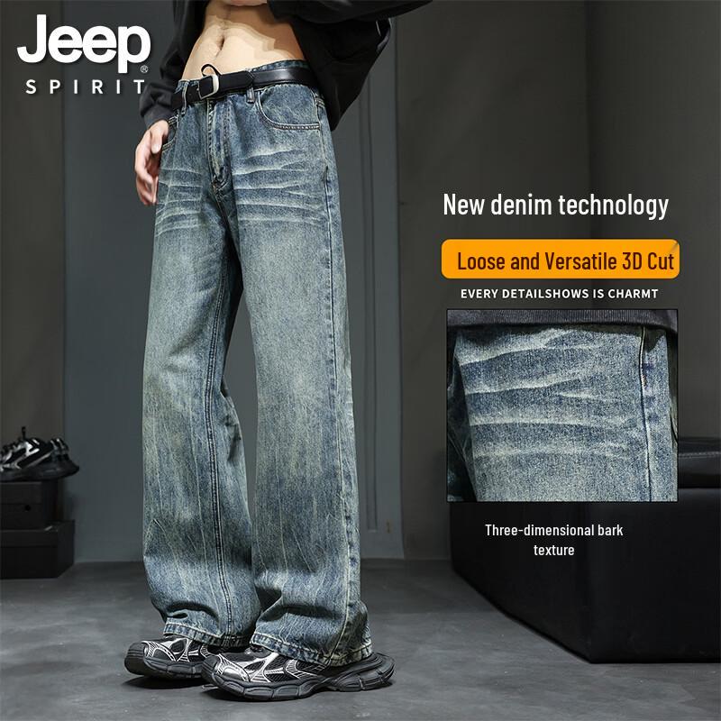 JEEP SPIRIT Men s High Street Straight-Leg Jeans XL