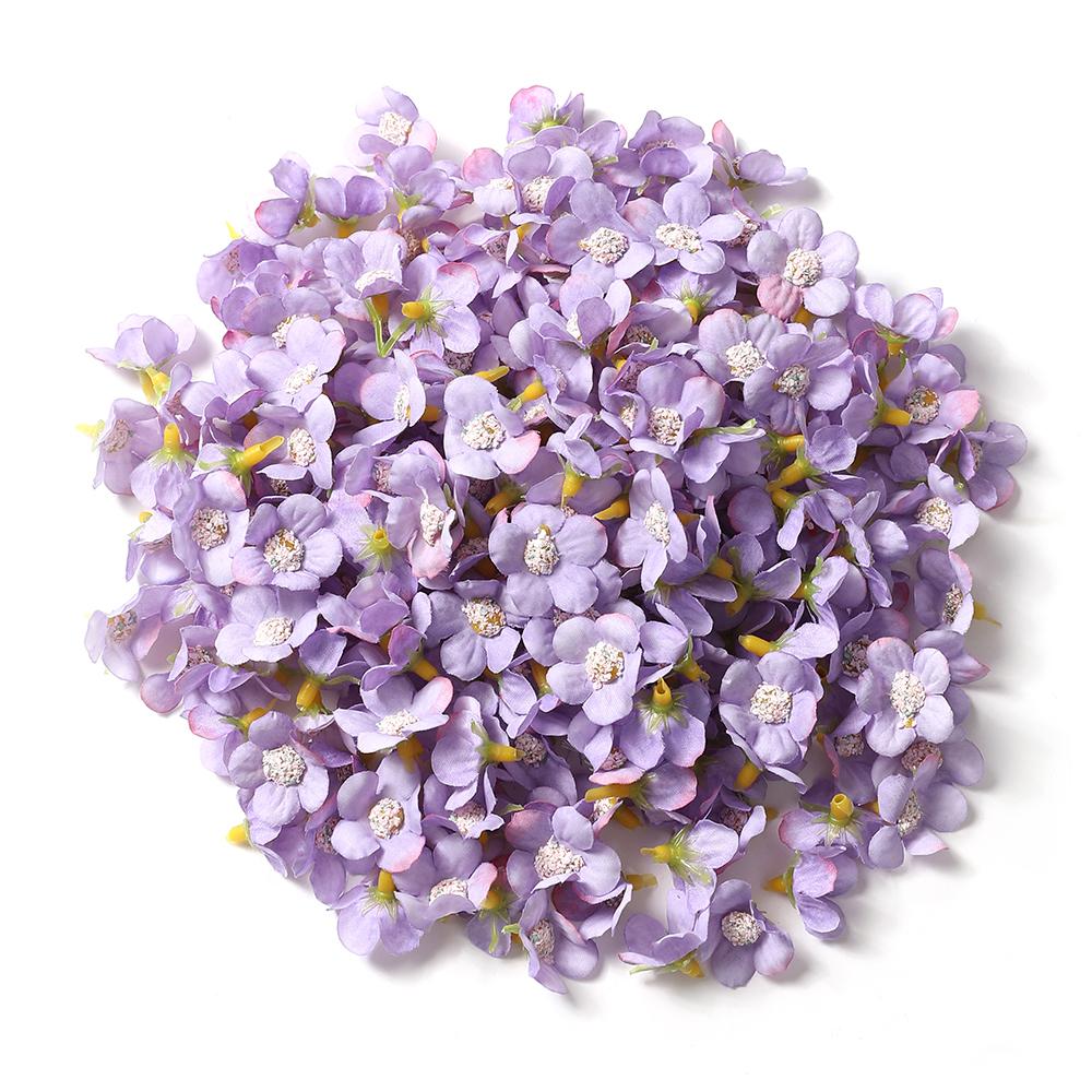 50/100Pcs 2cm Daisy Artificial Flowers Head Small Silk Multicolor Fake Flower Crown For Wreath DIY Craft Home Wedding Decoration