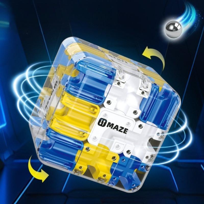3D Ball Bearing Magic Cube Maze Learning Education Parent Child Battle Game Stress Relief Office Desk Toys for Children Gift