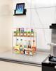 YQh Two-Tier Kitchen Storage Rack, 304 Stainless Steel, for Spice and Condiment Bottles, Tabletop Type