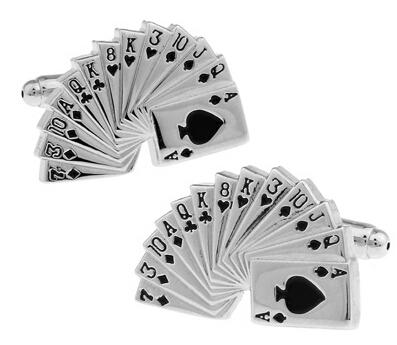 Igame Men Cuff Links Gamble Casino Series Roulette Dice Poker Jeton Design Fashion Cufflinks Wholesaleretail