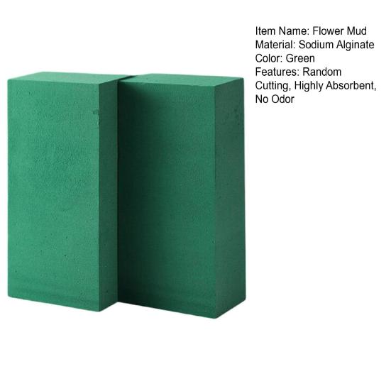 2Pcs Flower Clays Excellent Texture Cuttable Packaging Materials Short Absorption Time High Water Retention Decorative Sodium Alginate Floral Flower