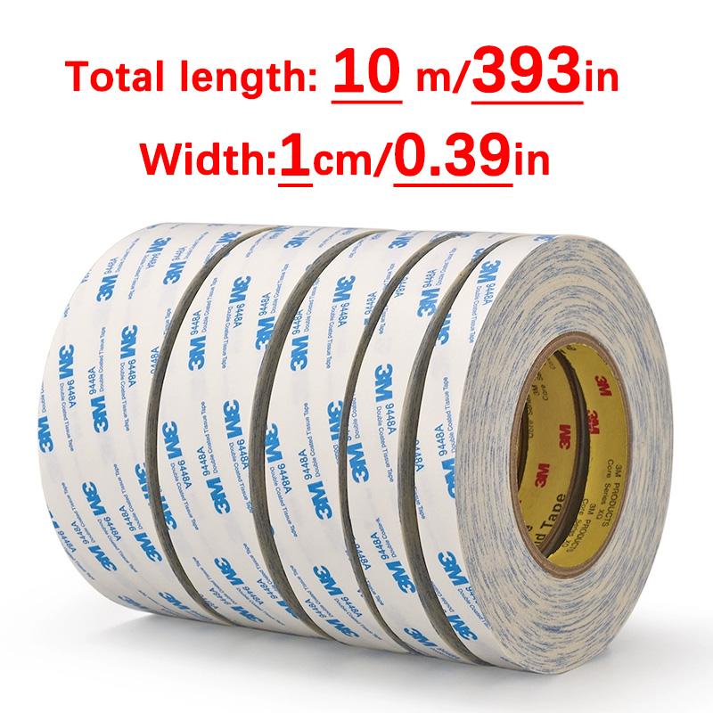 Adhésif Double Face 3M 9448A, Adhésif 3M Blanc Ultra Fin, Haute Viscosité, Fixe, Fort, Sans Trace, Haute Température