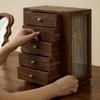 Jewelry Cabinet with Rotating Base Snap Closure for Bedroom, Vanity