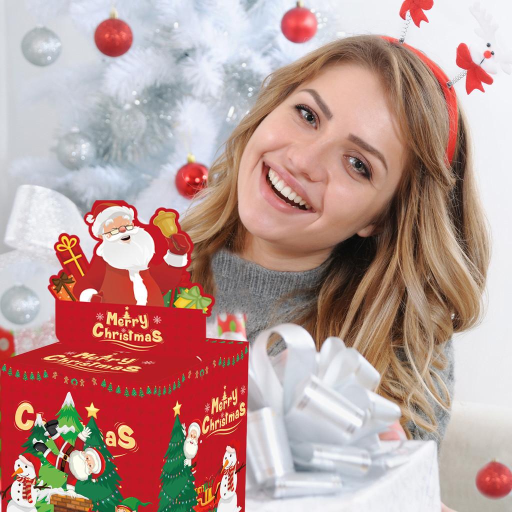 Christmas Inspired Santa Gift Box Holiday Celebration Party Supplies Decoration