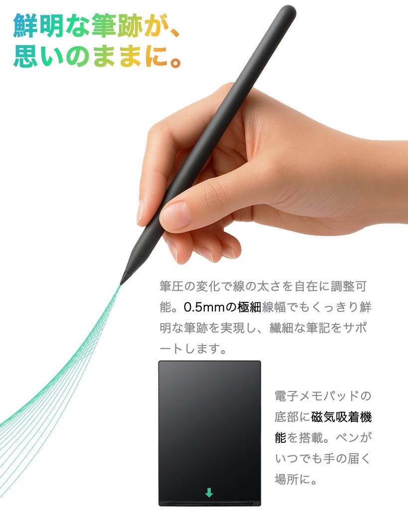 Elegirme Electronic Memo Digital with Back Line Lock Accident Replaceable Electronic Writing Message for and Professional Use Pad, Notebook,