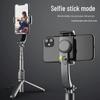 Q08 Bluetooth Selfie Stick: Anti-shake Gimbal, Mini Phone Holder, Desktop Tripod
