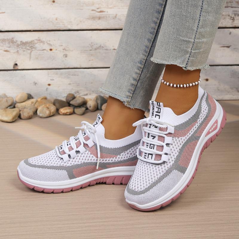 Women's Slip-On Thick Sole Casual Sneakers, Lightweight Breathable Comfort Walking Shoes