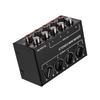Mini Stereo Audio Mixer with 4 Channel RCA Inputs Separate Volume Controls Full Metal Shell