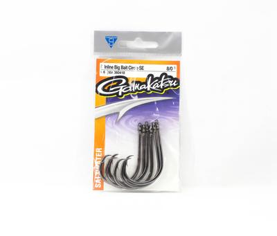 Gamakatsu 360418 Inline Big Bait Circle SE Rozmiar 8/0, 6 sztuk w opakowaniu (2055)