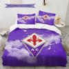 Fotbalový klub ACF Fiorentina Vzorované povlečení Sada prošívaných přikrývek Domácí dekorace Dárek (1 * povlak na peřinu + 2 * povlak na polštář bez jádra)