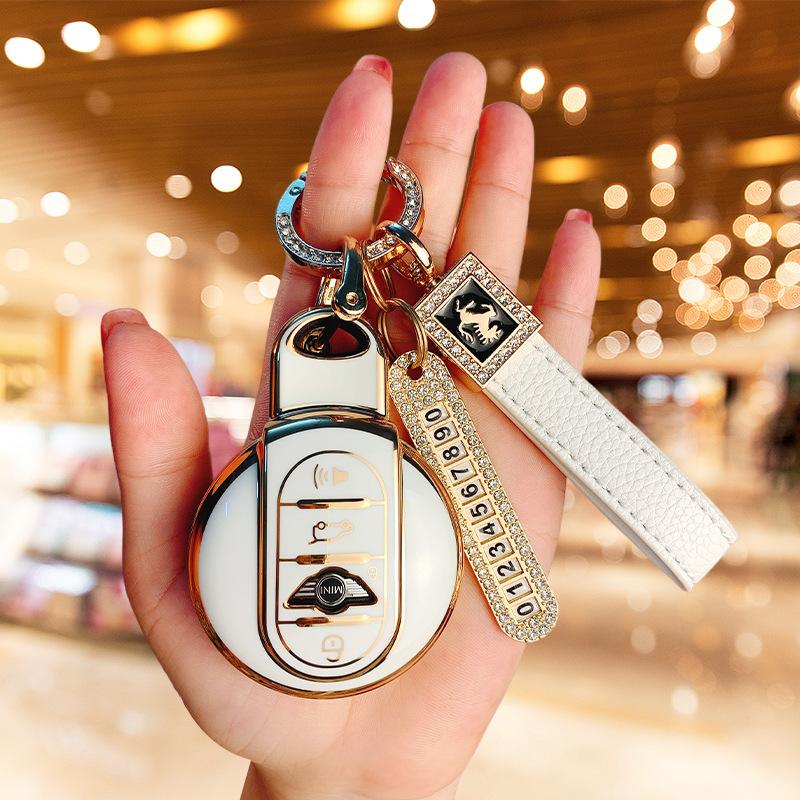 Applicable BMW mini key set New countryman bag cooper one mini clubman shell ring women