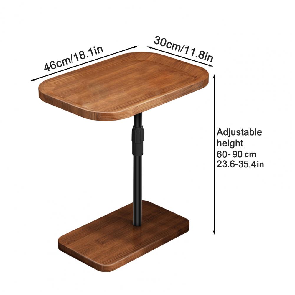 C-Shaped End Table with Adjustable Height – 2-Tier Side Table for Couch, Nightstand for Living Room & Bedroom