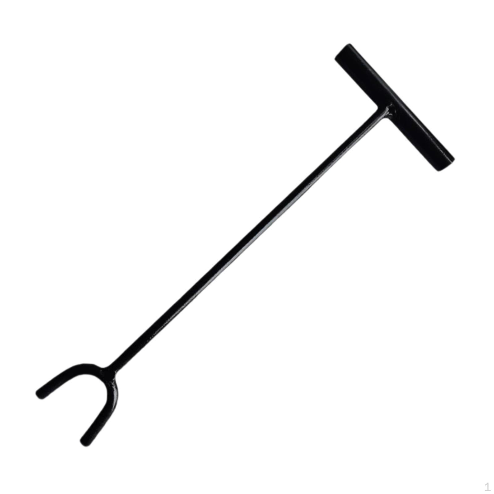 

Water Meter Valve Shape Fork Wrench Extension Rod Smooth Opening Universal Portable Ergonomic Design 30cm