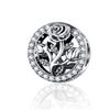 WOSTU Vintage 925 Sterling Silver Full of Zircon Flower Beads Moon Heart Charm Fit Original Bracelet DIY Necklace Jewelry Making