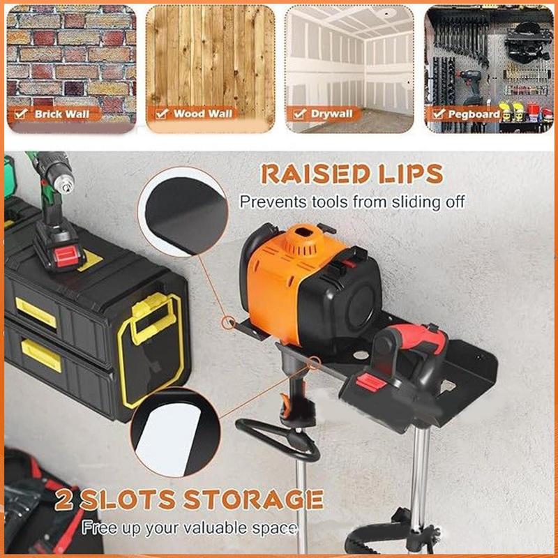 Power Tool Organizer Wall Mount Garden Tool Rack Wall-Mounted Rust-Proof Space-Saving Multifunctional Home Organization For