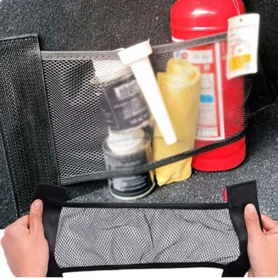 Car Trunk Organizer Fixing Belt Elastic Net Storage Mesh Bag Tape Accessories