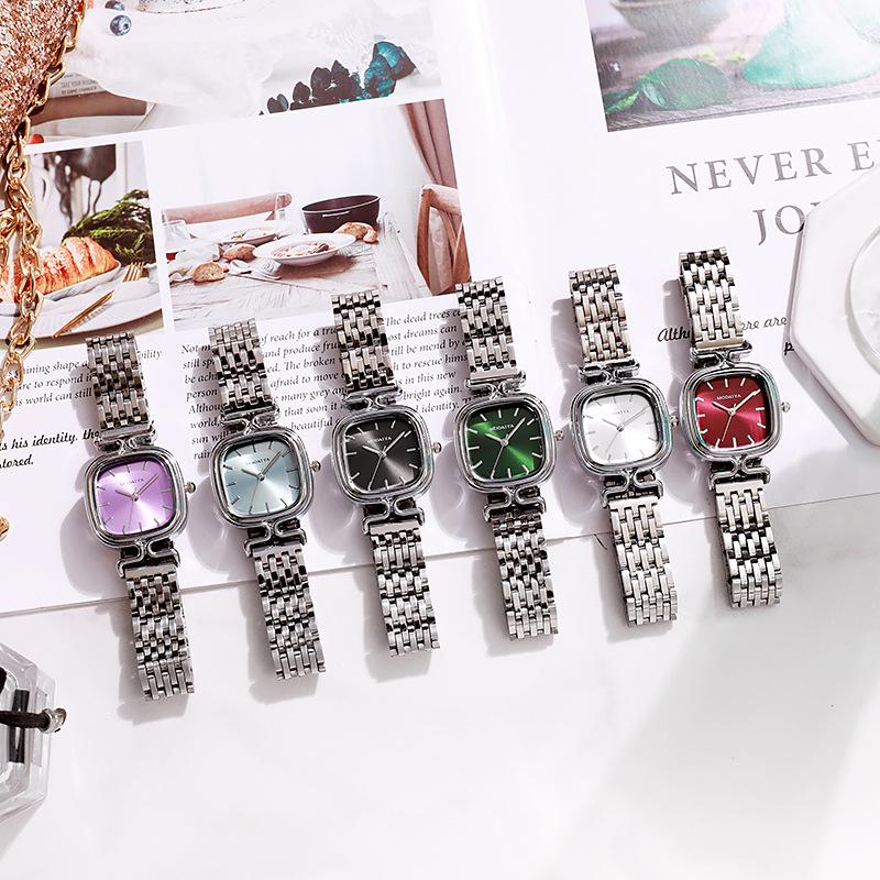 Trendy Square Dial Quartz Women's Watch - Fashionable and Versatile