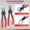 Snap Ring Plier Set 11PCS Straight & Bent Retaining Ring Pliers with Hook & Pick Heavy Duty Internal External Pliers