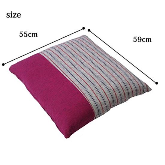 IKEHIKO Kurume Weberei Aomori Hiba Kissen Chikugo Braun ca. 55 x 59cm. #3312139