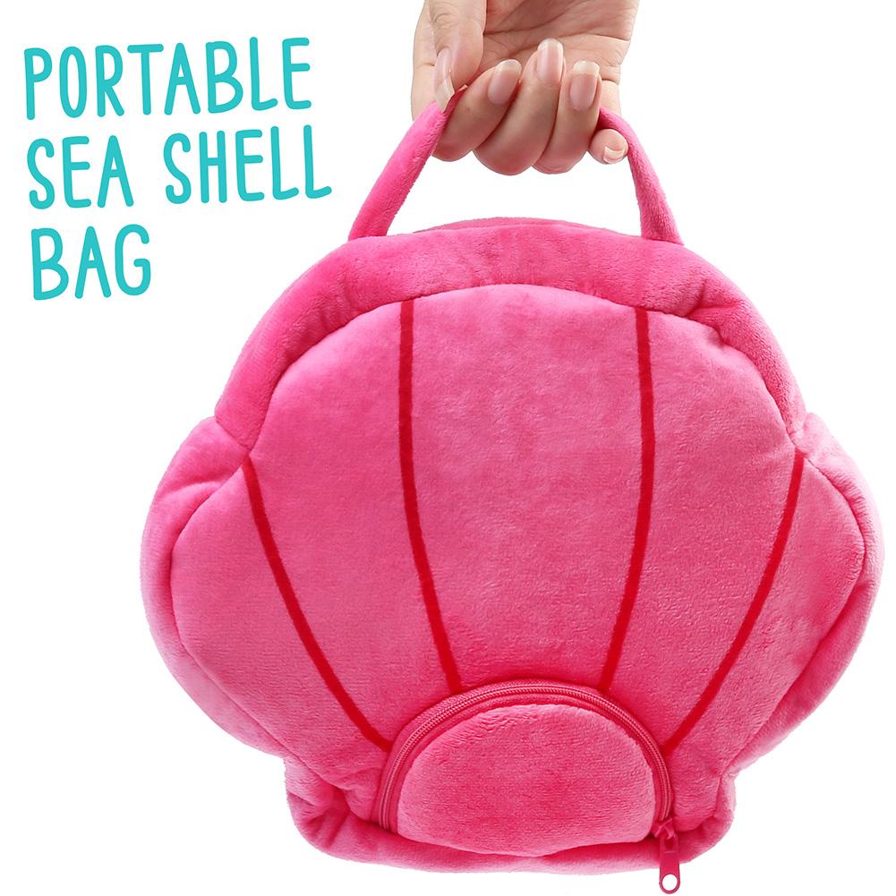 Ocean Stuffed Animal, 5PCS Sea Creature Plush Toys Shell Carrying Bag, Plushies For Baby Kids Girls Christmas Birthday Gifts