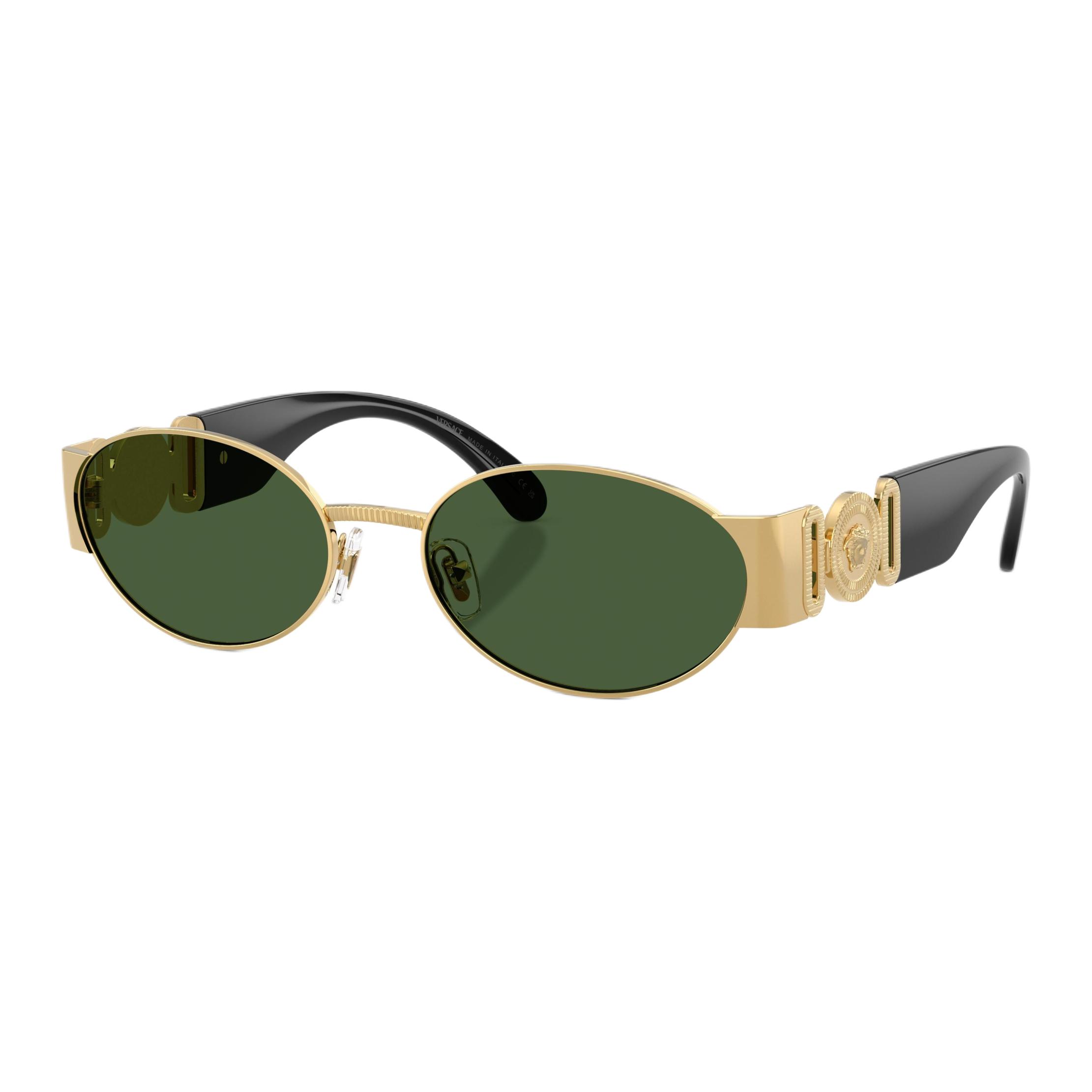 

Versace Vintage Fashion Logo Oval Sunglasses Unisex sunglasses Black 0VE2299-100271 Basic Packaging-Eyeglass Case+Box
