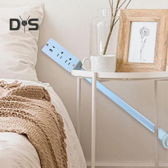 Przedłużacz gniazdka elektrycznego z USB-A USB-C 2 gniazda AC 110V obracany o 180 stopni sofa kanapa stolik nocny biurko listwa przedłużająca gniazdko ścienne