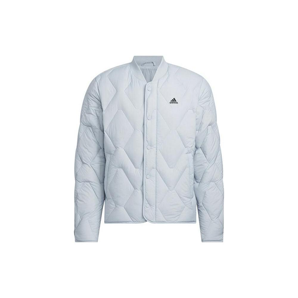 New Adidas Down Jackets Men Light Gray IX7084