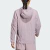 Adidas Lightweight Windbreaker Solid Color Logo Outdoor UPF50+ Sports Hooded Sun Protection Jacket Women Jacket Purple Pink IS0277