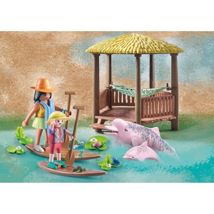 Playmobil - 71143 - wiltopia - paddles et dauphins roses