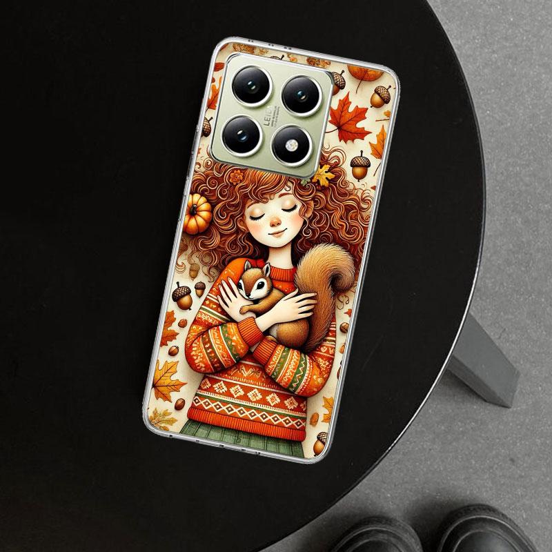 Animal Squirrel Phone Case Cover for Xiaomi Redmi Note 15 14 13 12 11 Pro Plus 14S 12S 11S 11T 11E 10S 10 Customized Fundas Redm